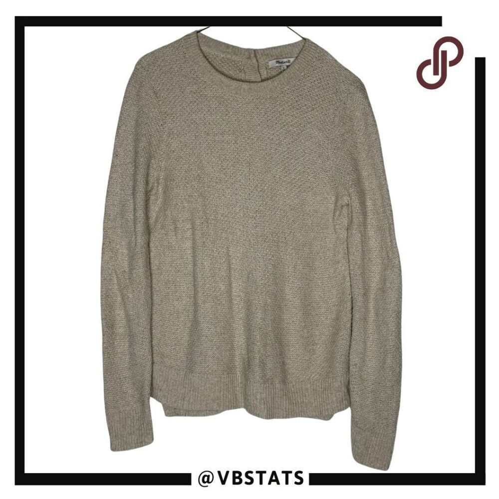 Madewell Women's Knit‎ Crew Neck Pullover Sweater Beige Size Small